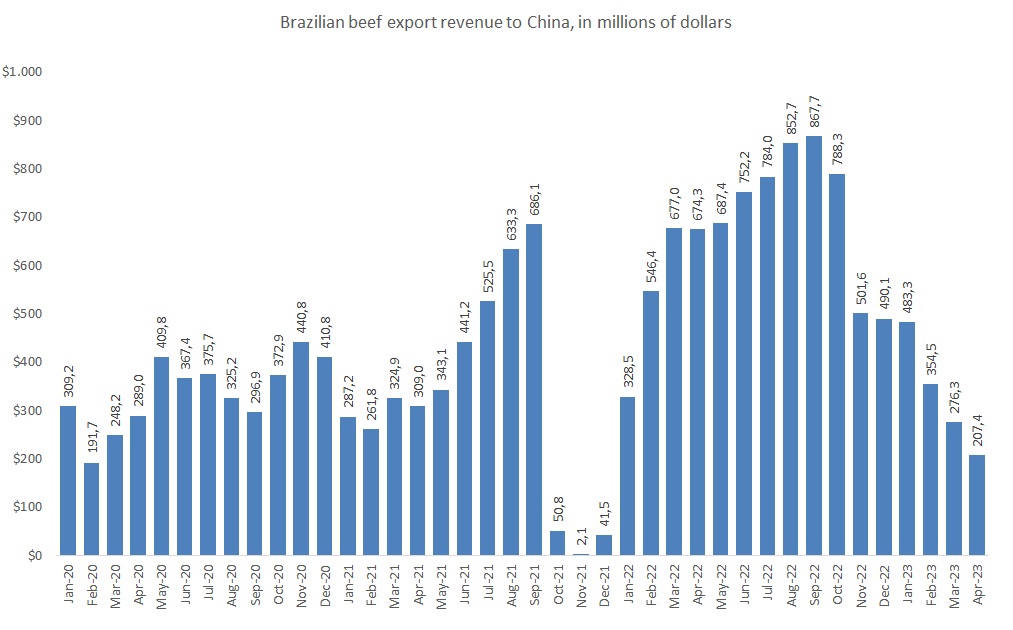 chinese importance in Brazilian beef