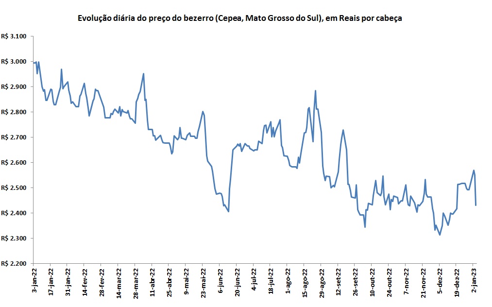 preço do bezerro