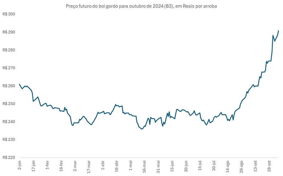 preço futuro do boi gordo