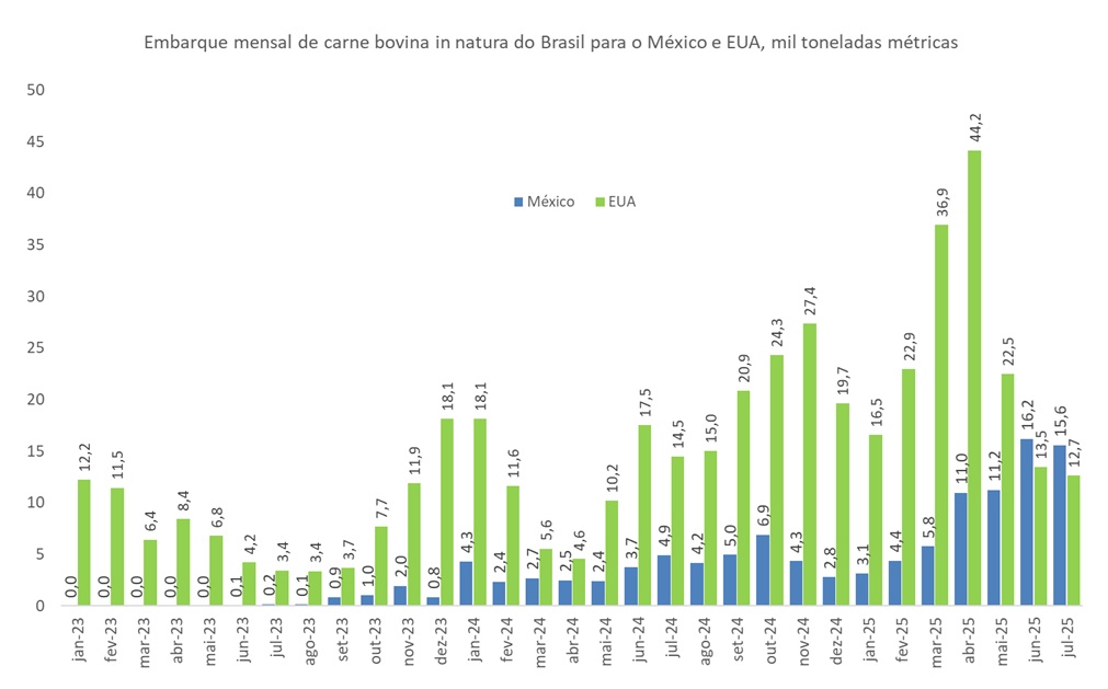 carne bovina para o México
