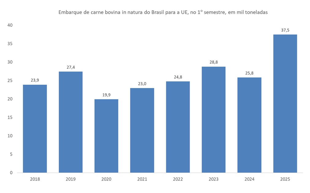 importação de carne bovina do Brasil pela UE