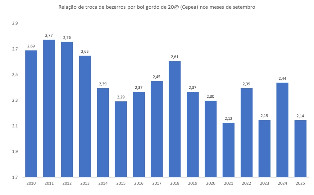 bezerros por boi gordo