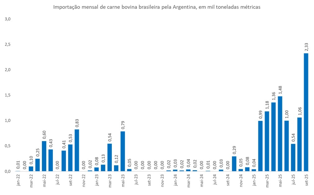 importação de carne bovina brasileira pela argentina