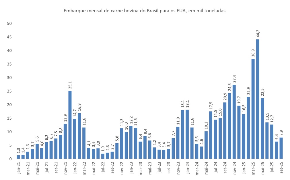 importação de carne bovina do Brasil pelos EUA