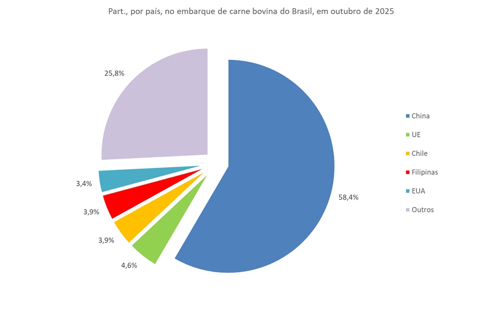países importadores de carne bovina do Brasil