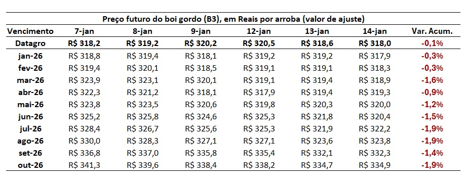 preço futuro do boi gordo