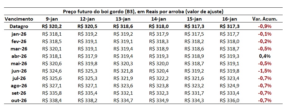 preço futuro do boi gordo