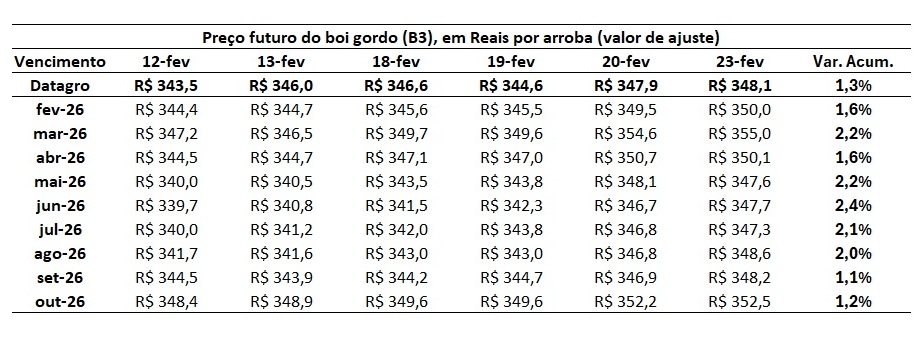 preço futuro do boi gordo