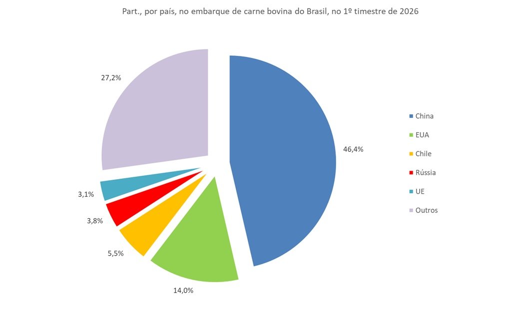maiores importadores de carne bovina do Brasil