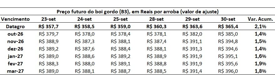 preço futuro do boi gordo